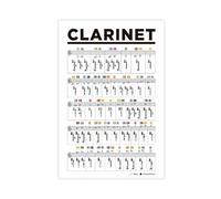 OVUQF Clarinet Fingering Notes Poster Canvas Poster Bedroom Decor Landscape Decor Gift 12x18inch(30x45cm)
