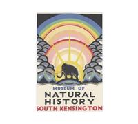 OVUQF Museum of Natural History Vintage Travel Poster Canvas Poster Bedroom Decor Print Picture Paintings 16x24inch(40x60cm)