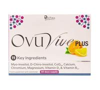 OvuVive Plus (FKA PCOSITOL) - comprehensive supplement for PCOS - with 11 essential ingredients including: Myo-Inositol (4000mg), D-Chiro Inositol (100mg), Folate, CoQ10, Vit D, Chromium and many more