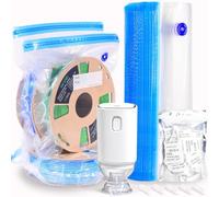 OVV3D Filament Storage Bags Kit 66pcs, 3D Printer Filament Storage 30 Bags Vacuum Sealed Kit with 30pcs Desiccant, Auto Pump, Perfect for 3D Filament Storage or Using After Filament Dryer Box