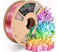 OVV3D Rainbow PLA Filament 1.75mm, Rainbow PLA Silk PLA 3D Printer Filament Multicolor Silk Color Change Rainbow PLA Filament with Purple Pink Yellow Green Blue, 3D Printing Filament 3D Filament, 1kg