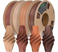 OVV3D Wood 3D Printer Filament Bundle - Wood PLA Filament 1.75mm, 200g x 4 Pack - Walnut, Oak, Cherry, Teak