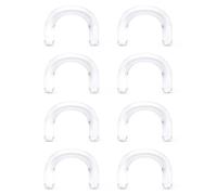 Ovxznts Clear Septum Retainer 12G Clear Septum Rings Acrylic Plastic U-Shape Septum Rings Piercing Retainer for Work Sports Surgery