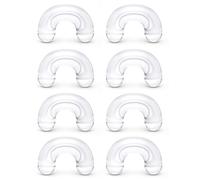 Ovxznts Clear Septum Retainer 2G Clear Septum Rings Acrylic Plastic U-Shape Septum Rings Piercing Retainer for Work Sports Surgery