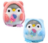 OVYALCJ Penguin Plush Toys, 2PCS Penguin Plush Pendant Penguin Soft Stuffed Doll Animal Hanging Ornaments Cartoon Plush Doll Cute Animal Pendant for Home Office Decoration Children Adults Gifts(10cm)
