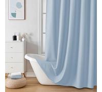 OVZME Berry Cute Shower Curtain, Embossed Textured Fabric Shower Curtain for Bathroom - Soft Cloth & Hotel Spa Luxury, Water Repellent, Machine Washable Shower Curtain, 72X72, Glacier Blue
