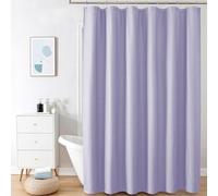 OVZME Extra Long Lavender Shower Curtain 72 x 96 Inch, 3D Embossed Texture Fabric Bathroom Shower Curtain, Large Hotel Bath Curtain with 12 Holes, Washable Cloth Shower Curtains