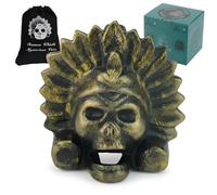 “OW” Aztec Death Whistle - Produces Loud Human-like Screams at high Decibels, 126+ Decibels Loud,Self Defense Whistle, Great Gift Idea (Balck Gold)