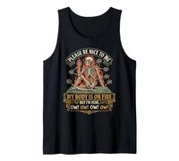 Ow Ow Ow Funny Please Be Nice to Me Chronic Pain Awareness Tank Top