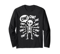 Ow Ow Ow Ow Ow Ow Ow Funny Stickman Chronic Pain Character Long Sleeve T-Shirt