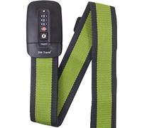 OW-Travel Lockable Luggage Straps for Suitcases with TSA Lock, Grey/Green