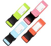 OW-Travel Personalised Luggage Straps for Suitcases, 4 Colour, 4 Pack