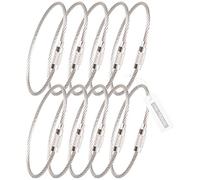 OW-Travel Super Strong Indestructible Stainless Steel Cables (Pack 10) with Twist Close Barrel (Key Ring) Go Anywhere Quality Flight Accessories & Gifts by OW Travel (1 Pack, Silver)