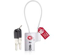 OW-Travel TSA Approved Luggage Locks Suitcase Locks (1 Pack) Cable Padlock with Keys Made from Heavy Duty Zinc Alloy for Suitcase, Zipper, Luggage, Bag, Case, Backpack, Gym Locker, Tool Box (Silver)