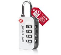 OW-Travel TSA Approved Luggage Locks Suitcase Locks (1 Pack Silver) 4 Digit Security Suitcase Padlock. Travel Bag Combination Luggage Padlocks for Suitcases. TSA Travel Lock for Bags and Cases