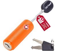 OW-Travel TSA Approved Luggage Locks Suitcase Locks with Keys (1 Pack Orange) Flexible Cable Travel Padlock Bag Small Padlock. Luggage Padlocks for Suitcases. Mini Wire TSA Suitcase Padlocks with Keys