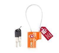 OW-Travel TSA Approved Luggage Locks Suitcase Locks with Keys (1 Pack Orange) Flexible Cable Travel Padlock Bag Small Padlock. Luggage Padlocks for Suitcases. Mini Wire TSA Suitcase Padlocks with Keys