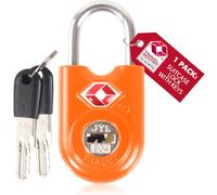 OW-Travel TSA Approved Luggage Locks Suitcase Locks with Keys (1 Pack Orange) Travel Padlock Bag Small Padlock. Luggage Padlocks for Suitcases. Mini TSA Suitcase Padlocks with Keys for Bags and Cases