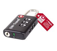 OW-Travel TSA Approved Luggage Locks Suitcase Locks with Open Alert (1 Pack Black) 3 Digit Security Suitcase Padlock. Travel Bag Combination Luggage Padlocks for Suitcases. Bags Case TSA Travel Lock
