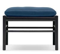 OW149F Colonial Footstool Carl Hansen & Søn black oak - leather Loke 7310 - 5715230804797