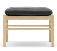 OW149F Colonial Footstool Carl Hansen & Søn oak white oil - leather Thor 301 - 5714413611115