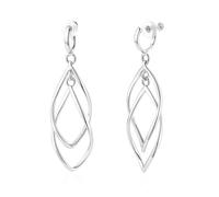 OWADAR Screw-Back Clip on Earrings for Women, No Pain & Won't Fall Off, 18K Real Gold Plated Clip-On Hoop Earrings Non Piercing Hoops Huggie Earrings, Hypoallergenic & Lightweight - Twist Hoops