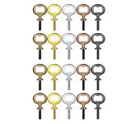 Owaefuqoir 20Pcs Metal Bottle Opener Blanks Stainless Steel Bottle Opener Inserts Kit Threaded Beer Opener Hardware
