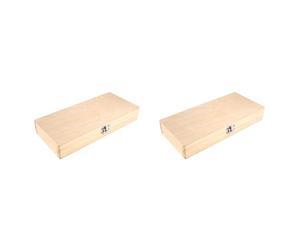 Owaefuqoir 2X Wooden Slide Storage Box, Holds 50 Slides, Microscope Slide Box