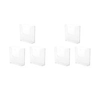 Owaefuqoir 6x Wall Mounted File Organizer Transparent Wall Mounted File Holder Folder A5 File Holder for Home