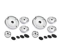 Owaefuqoir 8x Cooker Hat Set Stove Lid,Oven Gas Hob Burner Crown Flame Cap,Upgraded Gas Burner Flame Cap for