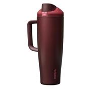 Owala FreeSip Drinking Bottle, Insulated Stainless Steel Water Bottle with Built-in Straw and Side Handle for Travel, Work, School and Sports, 1200 ml, BPA Free, Leak-Proof, Black Cherry