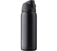 Owala FreeSip Insulated Stainless Steel Water Bottle with Push Button and Built-in Straw, 940 ml, Very, Very Dark