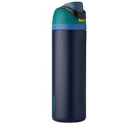 Owala FreeSip Insulated Stainless Steel Water Bottle with Straw for Sports and Travel, BPA-Free, 24-oz, Teal/Navy (Nautical Twilight)