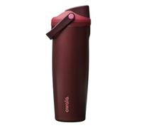 Owala FreeSip Sway Insulated Stainless Steel Water Bottle with Two-Way Spout, Built-in Straw and Bucket Handle, Made for Travel, School, and Sports, 890ml, BPA Free, Leak Proof, Black Cherry