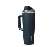 Owala FreeSip Tumbler Insulated Stainless Steel Water Bottle with Built-in Straw and Side Handle, for Travel, Work, School, and Sports, 890ml, BPA Free, Leak Proof, Foggy Tide, (Grey)