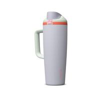 Owala FreeSip Tumbler Insulated Stainless Steel Water Bottle with Built-in Straw and Side Handle, for Travel, Work, School, and Sports, 890ml, BPA Free, Leak Proof, Beach House, (Mint/Purple)