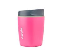 Owala SmoothSip Insulated Stainless Steel Coffee Tumbler, Reusable Iced Coffee Cup, Hot Coffee Travel Mug, BPA Free, Perfect for Cappuccino, 10 oz, Pink (Watermelon Breeze)
