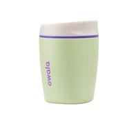 Owala SmoothSip Insulated Stainless Steel Coffee Tumbler, Reusable Iced Coffee Cup, Hot Coffee Travel Mug, Perfect for Cappuccino, BPA Free, 10 oz, Green (Hip Cactus)