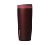 Owala SmoothSip Slider Insulated Stainless Steel Coffee Tumbler, Reusable Iced Coffee Cup, Hot Coffee Travel Mug, BPA Free 590ml, Red (Black Cherry)