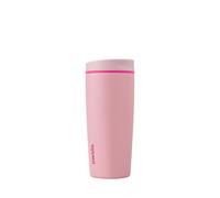 Owala SmoothSip Slider Insulated Stainless Steel Coffee Tumbler, Reusable Iced Coffee Cup, Hot Coffee Travel Mug, BPA Free 590ml, Pink (Pucker Up)