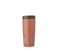 Owala SmoothSip Slider Insulated Stainless Steel Coffee Tumbler, Reusable Iced Coffee Cup, Hot Coffee Travel Mug, BPA Free 20 oz, Grey/Brown (Cozy Cocoa)