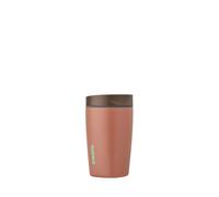 Owala SmoothSip Slider Insulated Stainless Steel Coffee Tumbler, Reusable Iced Coffee Cup, Hot Coffee Travel Mug, BPA Free 12 oz, Grey/Brown (Cozy Cocoa)