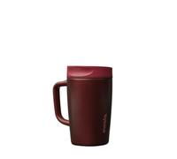 Owala SmoothSip Slider Stainless Steel Insulated Travel Mug with Handle, 100% Leak-Proof for Hot and Cold Drinks, Travel-Friendly with Sliding Lock Lid, 12 oz, BPA Free, Leak-Proof, Black Cherry