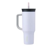 Owala Stainless Steel Triple Layer Insulated Travel Tumbler with Spill-Resistant Lid, Straw, and Carry Handle, 1185ml Purple (Bunny Hop)
