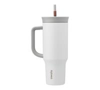 Owala Stainless Steel Triple Layer Insulated Travel Tumbler with Spill-Resistant Lid, Straw, and Carry Handle, 1185ml, Gray (Iced Tea)