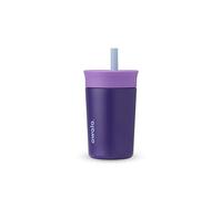 Owala Kids Insulation Stainless Steel Tumbler with Spill Resistant Flexible Straw, Easy to Clean, Kids Water Bottle, Great for Travel, Dishwasher Safe, 12 Oz, Purple (Peacock Palace)