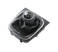 OWALPHVIQ Gear Shift Knob Car Stick Lever Shifter Handball with Gaiter Boot Cover 5/6 Speed Gear Shift Knob for Golf 5 6 2004-2010 Gear Knob(5-Speed)