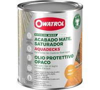 Owatrol Aquadecks - Water-Based Penetrating Finish for New and Weathered Wood - 5L Honey