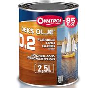 OWATROL Deks Olje D2 - high gloss varnish-like flexible finish - 2.5l