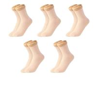 OWAWOWA Socks Women,5 Pairs Womens Thermal Socks,Warm Knitting Wool Socks, Winter Socks Women,Soft Breathable Thermal Socks For Women,Thick Socks For Women,Christmas Socks Skin Color 5Pairs